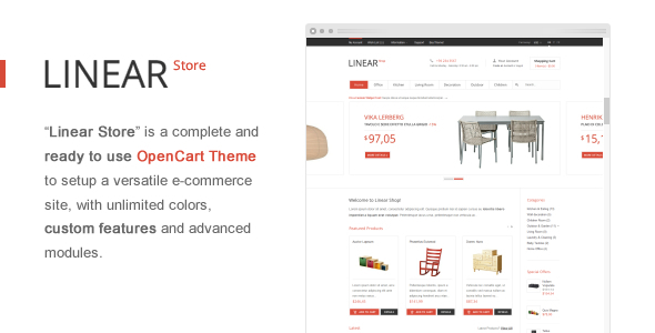Linear 1.0.25 - Store  Premium OpenCart Theme