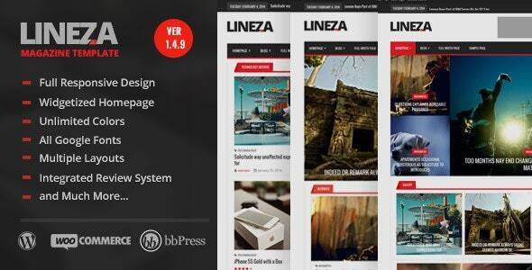 Lineza 1.5.5 - Modern Responsive Magazine Theme