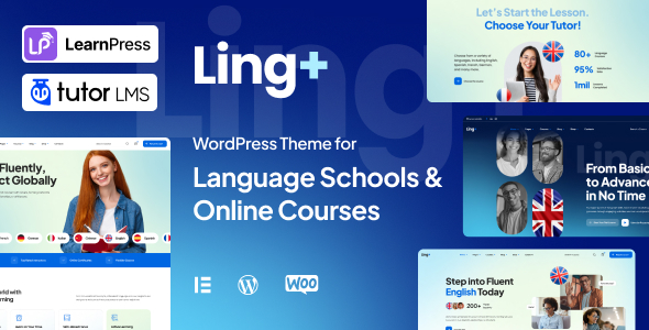LingPlus 1.0 - Language School & Online Courses WordPress Theme
