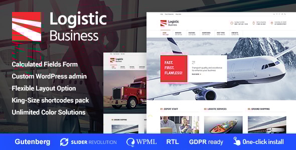 Logistic Business 1.3.2 - Transport & Trucking Logistics WordPress Theme