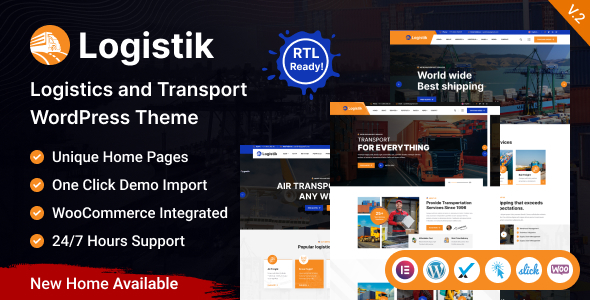 Logistik 1.2.0 - Transport & Logistics WordPress Theme