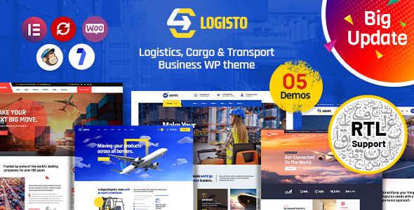 Logisto 2.7 - Logistic and Cargo WordPress Theme  RTL