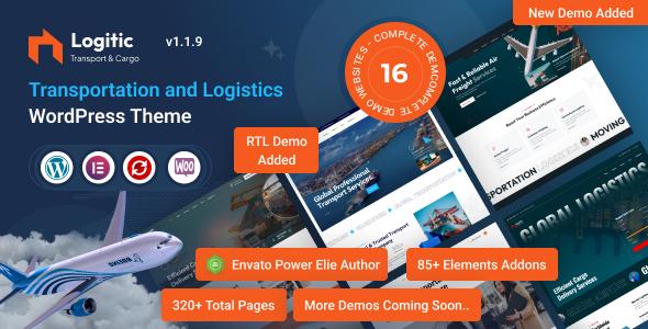 Logitic 6.8 - Transportation & Logistics WordPress Theme