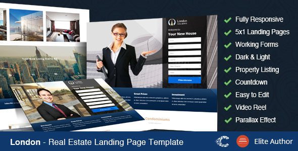 London 1.1 - Real Estate Landing Page