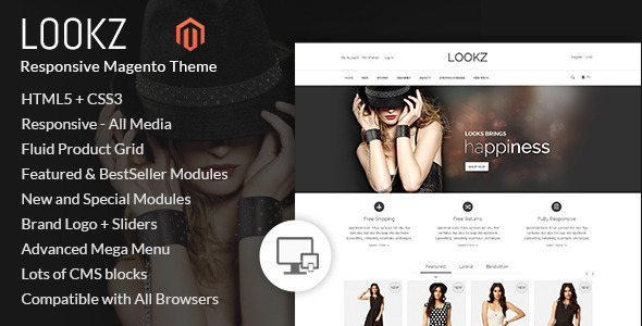 Lookz 1.9.2.2 - Magento Parallax Template