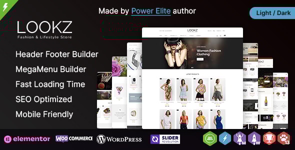 Lookz WP 3.4.0 - Multipurpose Elementor Wordpress WooCommerce Theme