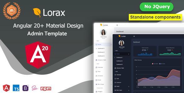 Lorax - Angular 20 Material Design Admin Template