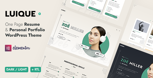 Luique 07.05.2025 - Personal Portfolio WordPress Theme