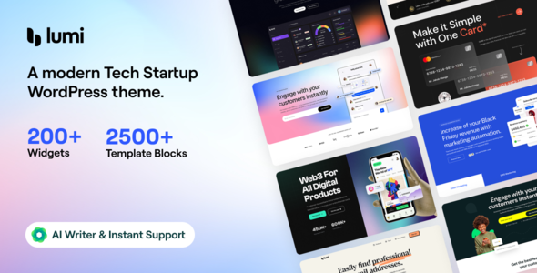 Lumi 26 - Tech Startup WordPress Theme