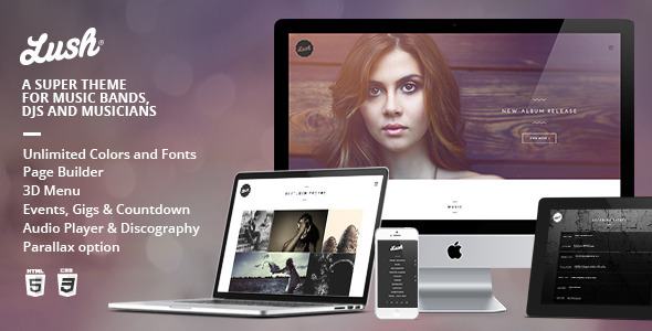 Lush 2.10.2 Music Band & Musician WordPress Theme