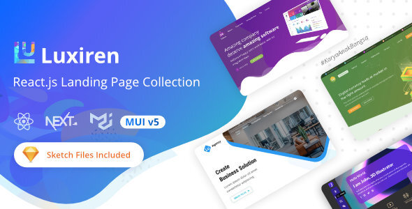 Luxiren 5.0 - React Landing Page Collection