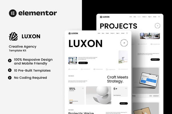 Luxon - Creative Agency Elementor Template Kit