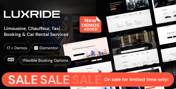 LuxRide 1.4.1 - Chauffeur Limousine Transport & Car Rental WordPress Theme