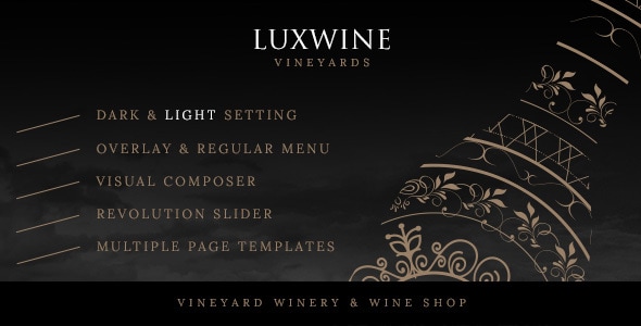 Luxwine 4.0 - Wine WordPress Theme