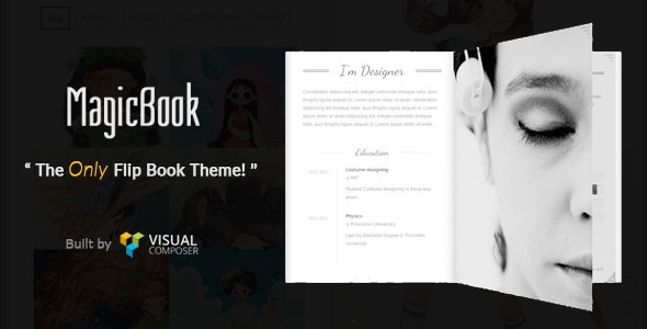 MagicBook 1.2.6 - A 3D Flip Book WordPress Theme