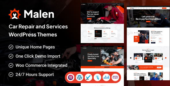 Malen 1.1 - Car Service & Repair WordPress Theme