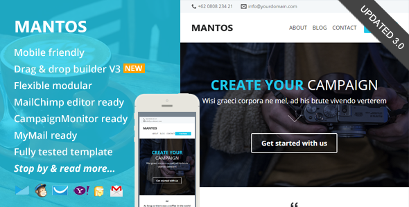 Mantos 3.0 - Responsive Email with Template Editor