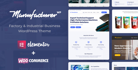 Manufacturer 2.0 Factory and Industrial WordPress Theme