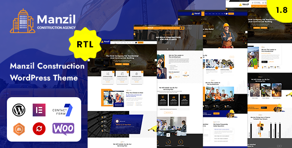 Manzil 6.9 - Construction and Building WordPress Theme