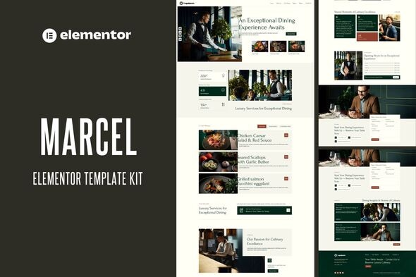 Marcel - Luxury Restaurant Elementor Template Kit