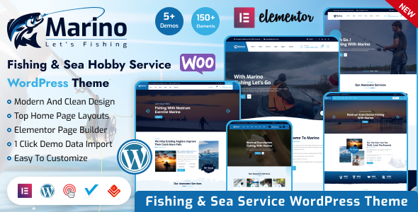 Marino 1.1.8 - Fishing & Sea Hobby WordPress Theme
