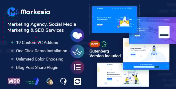 Markesia 1.5 - Digital Marketing Agency and SEO WordPress Theme