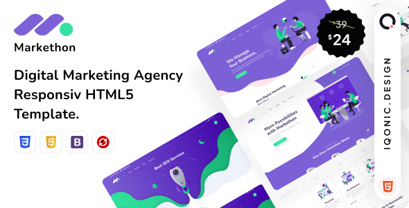 Markethon 1.1 - Digital Marketing Agency HTML5 Template