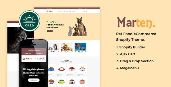 Marten 3.0.5 - Pet Food Pet Shop Animal Care Shopify Theme