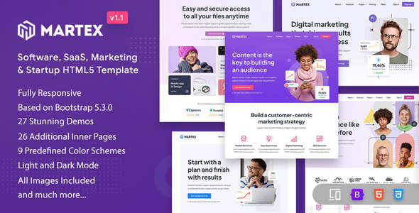 Martex 1.1 - Software SaaS & Startup HTML5 Template