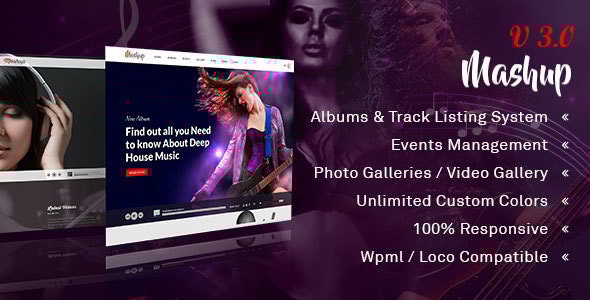 MashUp 2.0 - Music WordPress Theme