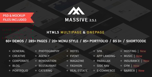 Massive 1 - Responsive Multi-Purpose HTML5 Template