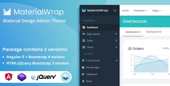 Material Wrap 2.0 - Admin Dashboard Template
