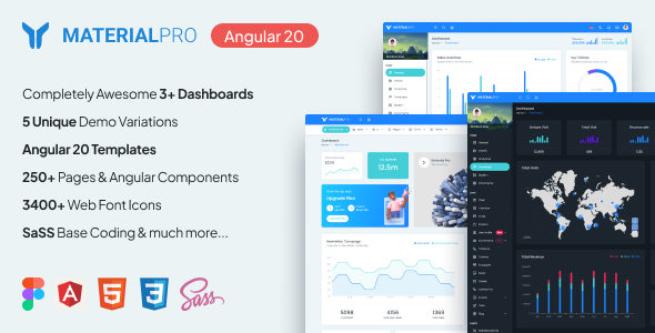 MaterialPro 12.0.0 - Angular 20 Admin Template