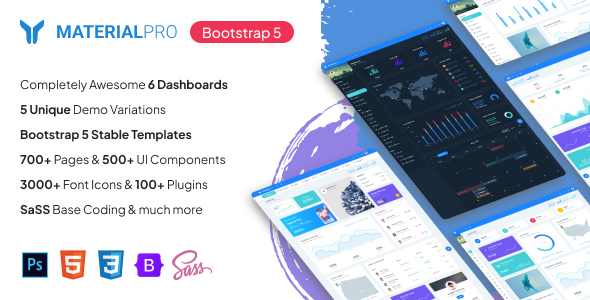 MaterialPro - Material Design Bootstrap 5 Admin Template