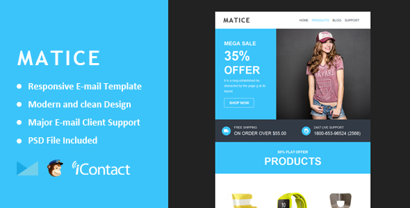 Matice - Responsive E-mail Template  Themebuilder Access