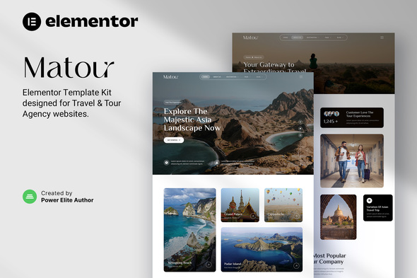 Matour  Tour & Travel Agency Elementor Template Kit