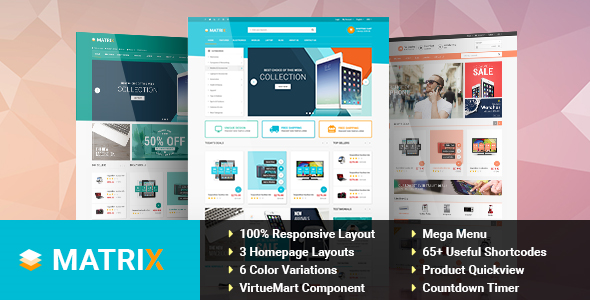 Matrix 3.10.1 - Responsive VirtueMart Joomla Template