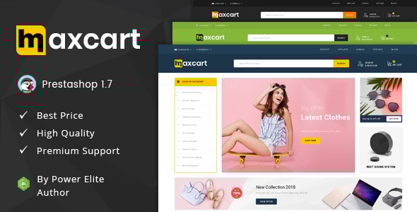 Maxcart 1.7.4 - Responsive Prestashop 1.7 Theme