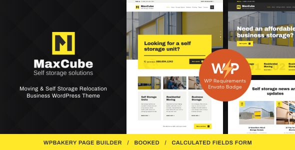 MaxCube 1.3.4 - Moving & Self Storage Relocation Business WordPress Theme