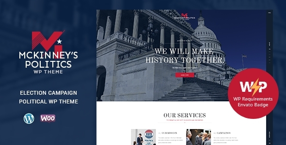MCKinneys 1.2.9 - Politics  Elections Campaign & Social Activism WordPress Theme