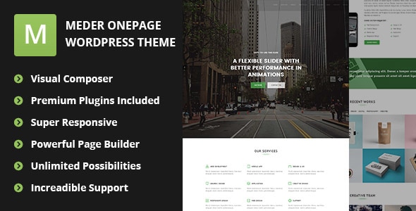 Meder 3.0 - Simple One Page WordPress Theme