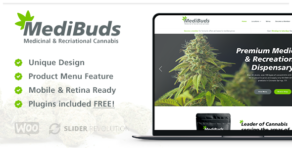 Medibuds 1.1.1 - Medical Marijuana Dispensary WordPress Theme