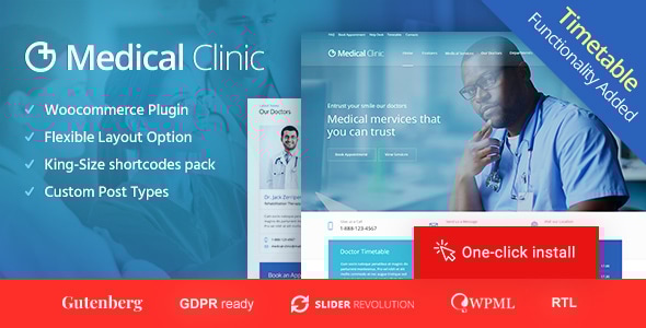 Medical Clinic 1.4 - Doctor and Hospital Health WordPress Theme