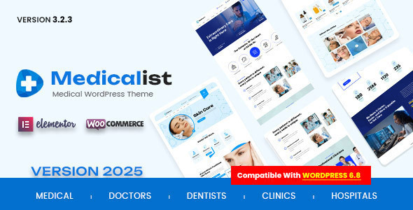 Medicalist 3.2.5 - A Medical & Healthcare WordPress Theme for Doctors & Clinics