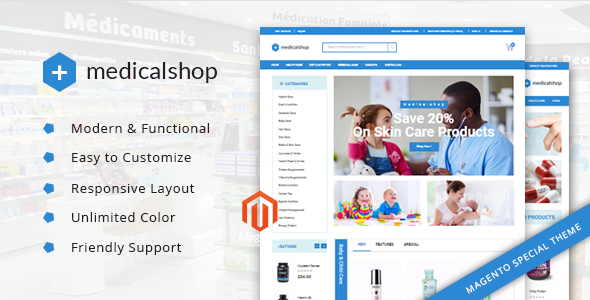 MedicalShop 2.1 - Pharmacy and Drug Store Magento Responsive Theme