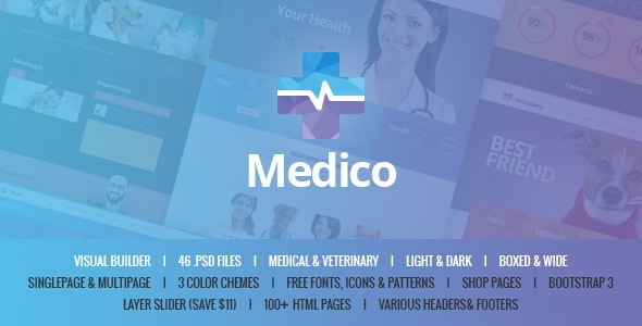 Medico 3.0 - Medical & Veterinary HTML Template with Builder