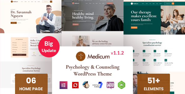 Medicum 6.8 - Psychology & Counseling WordPress Theme