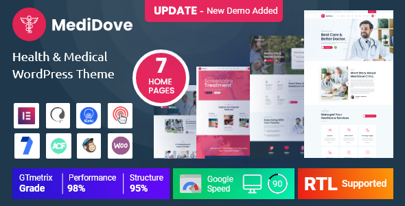 MediDove 6.8 - Health & Medical WordPress Theme