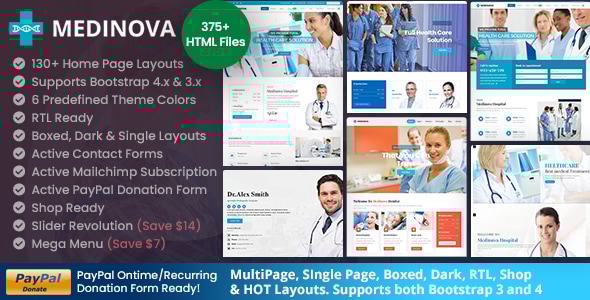 Medinova 5.0 - Medical Health HTML Template