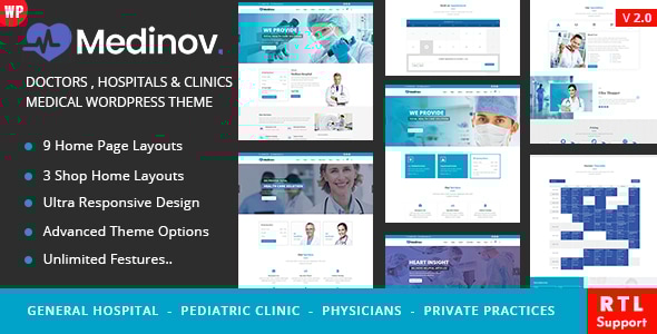 Medinova 2.0 - -Medical Health WordPress Theme